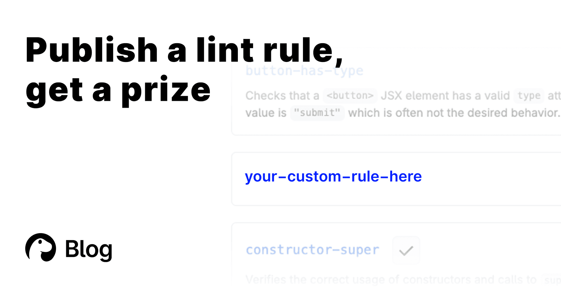 Publish a lint rule, get a prize | Deno