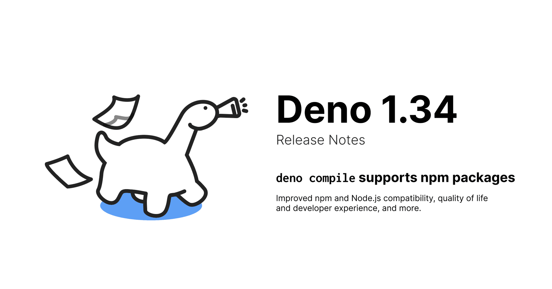 Deno 1.34: deno compile supports npm packages | Deno
