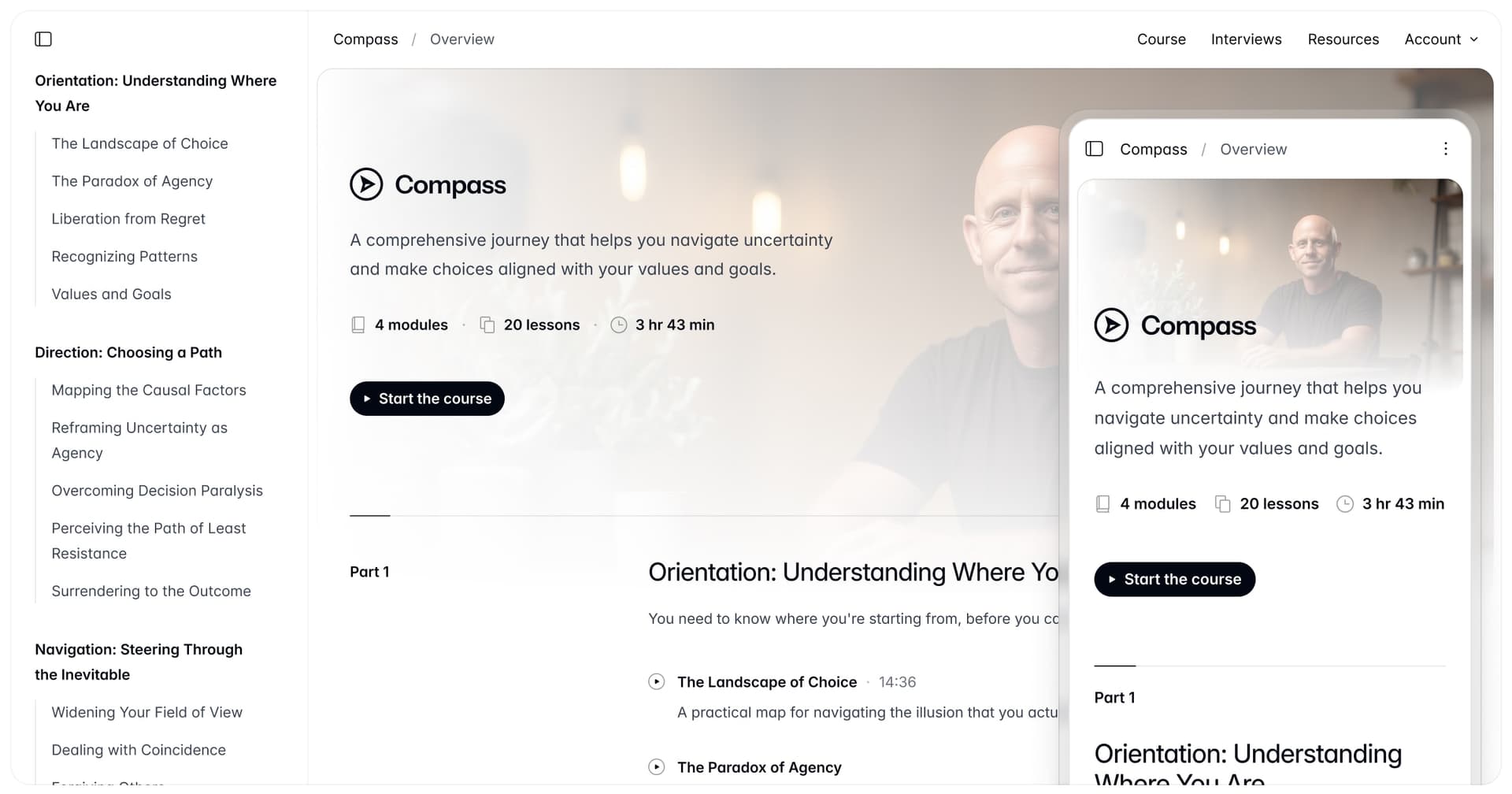 Compass: A starter kit for online courses