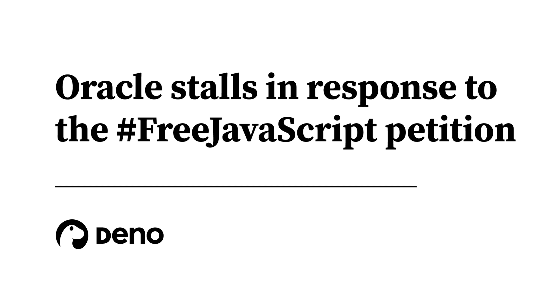 Oracle justified its JavaScript trademark with Node.js—now it wants that ignored | Deno