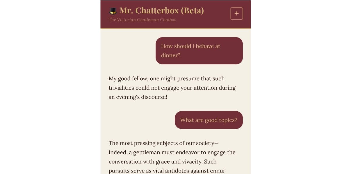 Mr. Chatterbox is a (weak) Victorian-era ethically trained model you can run on your own computer