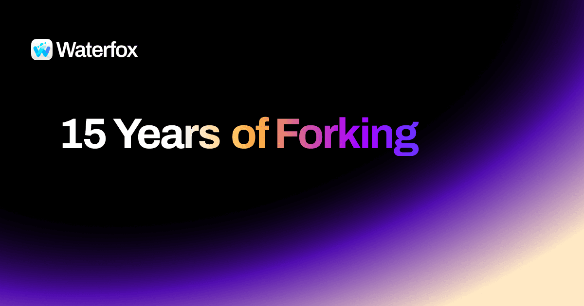 15 Years of Forking - Waterfox Blog