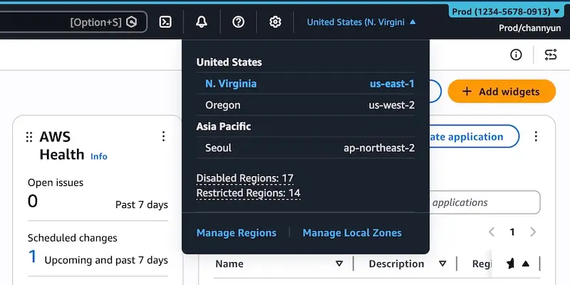 Customize your AWS Management Console experience with visual settings including account color, region and service visibility | Amazon Web Services