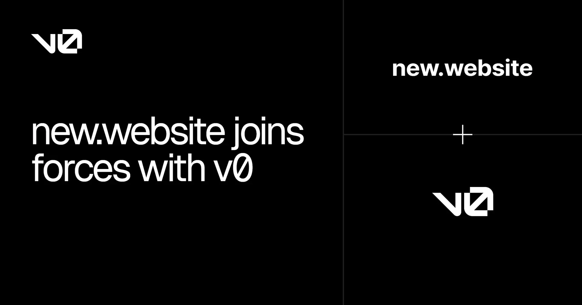 new.website joins forces with v0 - Vercel